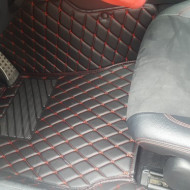 Covorase auto Premium Mercedes CLA 2020 + negru cu fir rosu