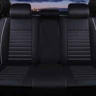 Huse auto Skoda Clasic Negre cu Alb / 4 pernute incluse