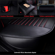 Huse auto SsangYong Clasic Negre + rosu/ 4 pernute incluse