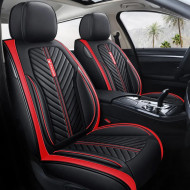 Huse auto Peugeot Luxury Negru + Rosu