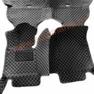 Covorase auto Premium BMW X6 2008-2014 negru cu fir crem