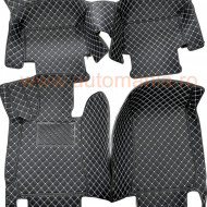 Covorase auto Premium Mercedes Benz C 2008-2013 negru cu fir crem