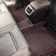 Covorase auto premium Mercedes Benz C 2008-2013 negru fir rosu