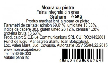 Faina din grau integral Graham , Punga 5kg
