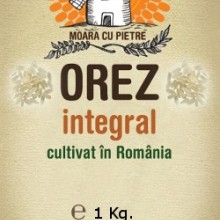 Orez integral cultivat in Romania, punga 1 Kg.
