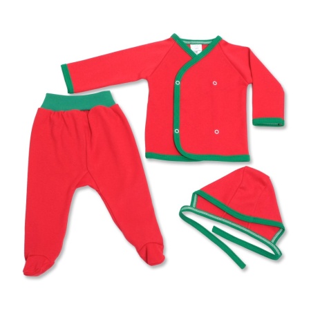 Costumas rosu 3 piese