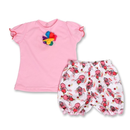 Costumas roz pentru fetite