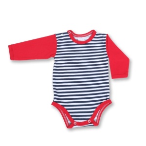 Body dungi bleu-marine si maneci lungi rosii