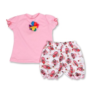 Costumas roz pentru fetite