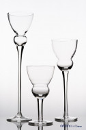 Set sfesnice sticla inalte Lemona H 20-40 cm