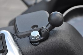 Komplett telefon tartó szett tükörhöz vagy csavarhoz (max. 9mm), RÖVID karral