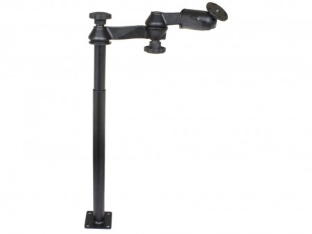 RAM® Tele-Pole™ tartórendszer 12" és 18" szárakkal, dupla lengőkarokkal és kerek bázissal
