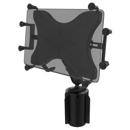 Komplett 10"-os tablet tartó szett italtartóba helyezhető bázissal (X-Grip)