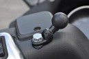 Komplett telefon tartó szett tükörhöz vagy csavarhoz (max. 9mm), RÖVID karral