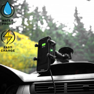 RAM® Tough-Charge™ X-Grip® Technológiás vezeték nélküli töltővel rendelkező komplett telefon tartó szett szélvédőre vagy sík felületre (vákuumos rögzítéssel)