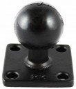 Négyzet alakú rögzítő talp 1,5"-os golyóval, 1,5" x 1,5"-os lyukkiosztással