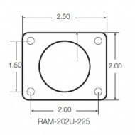 RAM® C-típusú (1,5"-os) univerzális tartószerkezet hátlaplemezzel