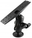RAM D-méretű (2,25"-os) tartó rendszer 11"x3"-os téglalap alakú lemezzel és 3,68"-os kör alakú talppal