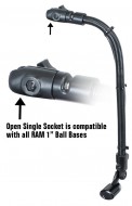 RAM Track Ball halradar szonár tartó 18" alumínium rúddal és gyémánt alakú bázissal