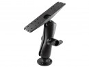 RAM D-méretű (2,25"-os) tartó rendszer 11"x3"-os téglalap alakú lemezzel és 3,68"-os kör alakú talppal, standard karral