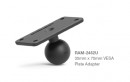 RAM 35x75mm téglalap alakú tartó VESA rögzítési lyukakkal és 1,5"-es golyóval