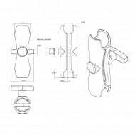 RAM standard kar 1,5"-os golyókhoz