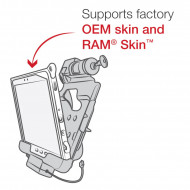 RAM® Skin™ kulcsos zárral rendelkező töltést és adatkapcsolatot biztosító tartó bölcső Samsung Galaxy Tab® Active4 Pro-hoz