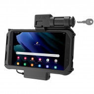 RAM® EZ-Roll'r™ kulccsal zárható tartóbölcső Samsung Galaxy Tab® Active3 és Active2-höz menet közbeni töltéssel