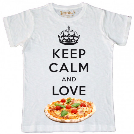 Maglia Uomo Keep Calm and Love Pizza