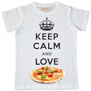 Maglia Uomo Keep Calm and Love Pizza