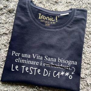 Maglia Donna "Per una vita bisogna eliminare i carboidrati"