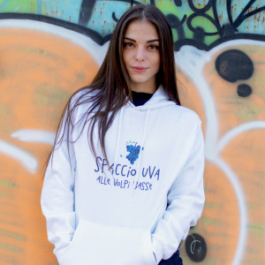 Felpa Cappuccio "Spaccio Uva alle Volpi basse"