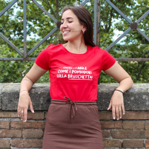 Maglia Donna "Stabile come i pomodori sulla bruschetta"