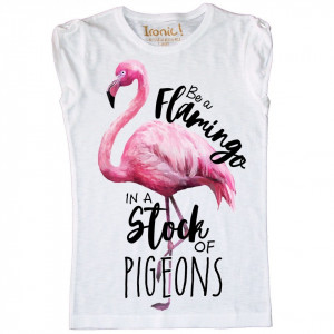 Maglia Bambina "Be a Flamingo"