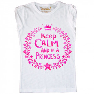 Maglia Bambina Keep Calm be a Princess