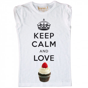 Maglia Bambina Keep Calm and Love Cupcake