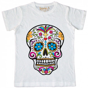 Maglia Bambino Skull Tattoo Mexican