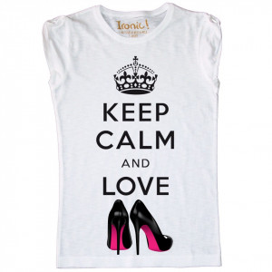 Maglia Donna Keep Calm and Love Shoes