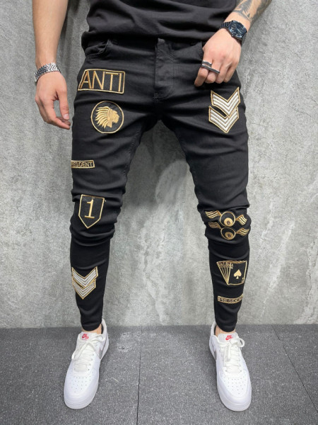 BLUGI SKINNY GOLD STICKERS BLACK BGAS641(6369)