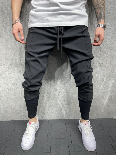 PANTALONI HOINAR SLIM ELASTIC BLACK COD : BGAS587(5269)
