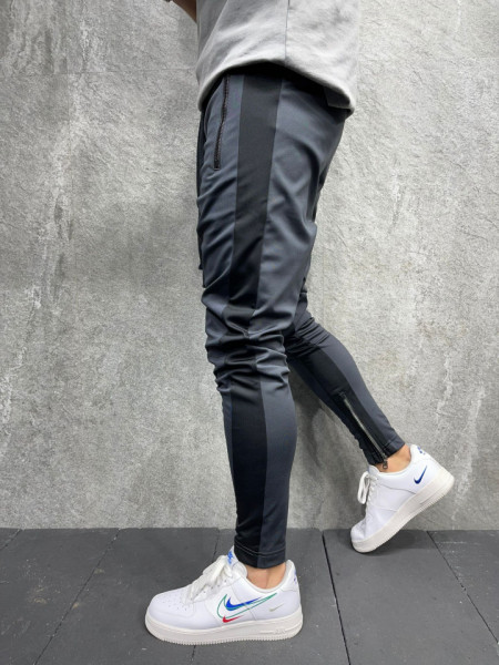 PANTALONI STRIPED ZIPPER ANTRACIT BGAS736(5400)