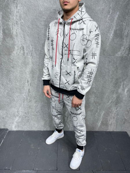 TRENING CRAZY FASHION GREY TRAS62(2031)