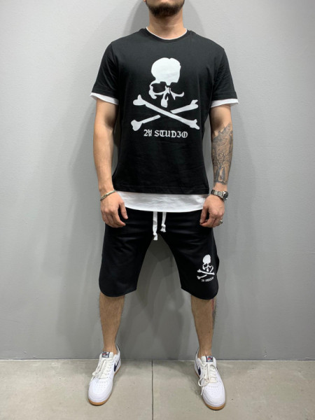 PANTALONI COMPLEU SKULL BLACK COD : BGAS456