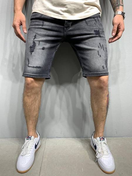 PANTALONI SCURTI ZGARIATI DARKGREY COD : PSAS40