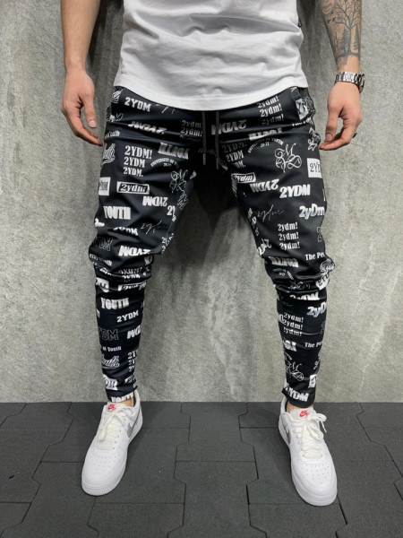 PANTALONI SLIM 2YDM ZIPPER BLACK COD : BGAS586(2004)