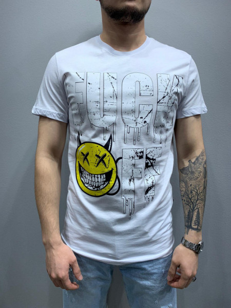 TRICOU FUCK OFF WHITE COD : TSAS164