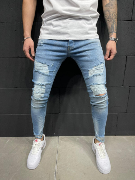 BLUGI SKINNY RUPTI BLUEWHITE COD : BGAS540(5473-1)