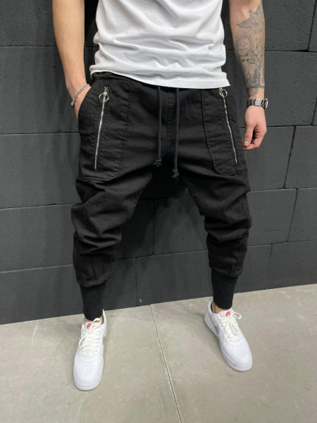 BLUGI SLIM ELASTIC ZIPPER 2 BLACK COD : BGAS546(5648)