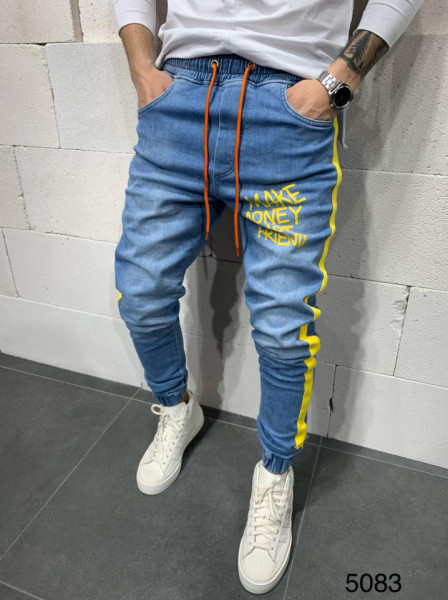 BLUGI SLIM FIT ELASTIC MMF BLEUWHITE COD : BGAS396