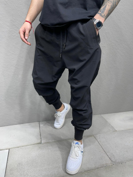 PANTALONI HOINAR CU TUR BLACK BGAS817(FT-2116)
